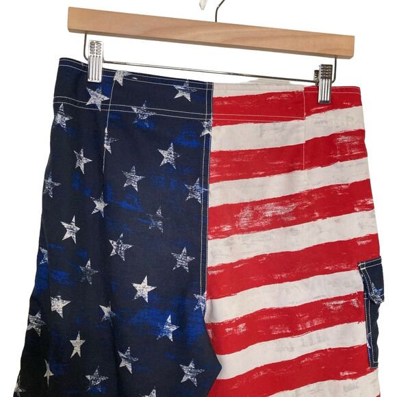 American Eagle Outfitters Men's Size S Board Shorts Swim Trunks 4TH of July Flag - Picture 5 of 12